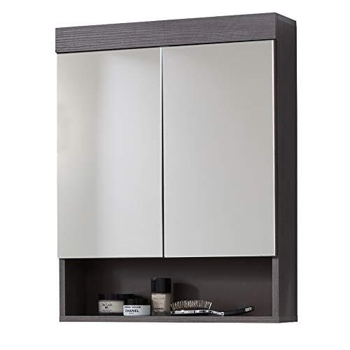 trendteam smart living Badkamer spiegelkast spiegel runner, 58 x 75 x 18 cm in rookzilver decor met plank