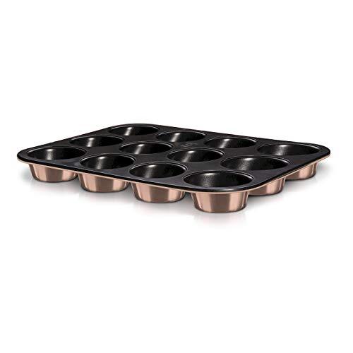 Berlinger Haus Metallic Line Rose goud Edition 12 stuks muffin pan, BH/6473 rose goud roestvrij staal 18/8
