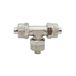 Riegler T-connector, voor slang 10/8 mm, SW 12, werkdruk max. 18 bar, messing vernikkeld
