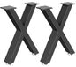 Set de 2 pieds de table robustes en métal pour meubles DIY, Noir