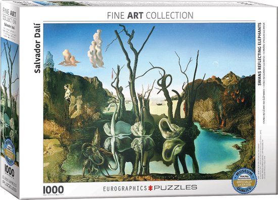 Eurographics Swans Reflecting Elephants - Salvador Dalí - 1000 stukjes Legpuzzel