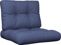 vidaXL - Palletkussens - 2 stuks - stof - marineblauw