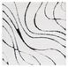 Safavieh Florida Shag Collection, hoogpolig, crème en zwart, 152 x 152 cm