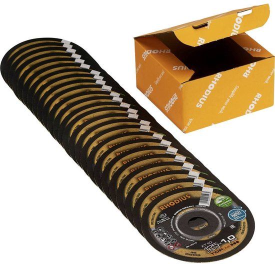 Rhodius 211294 Doorslijpschijfset 125 mm 25 stuk(s) RVS, Staal