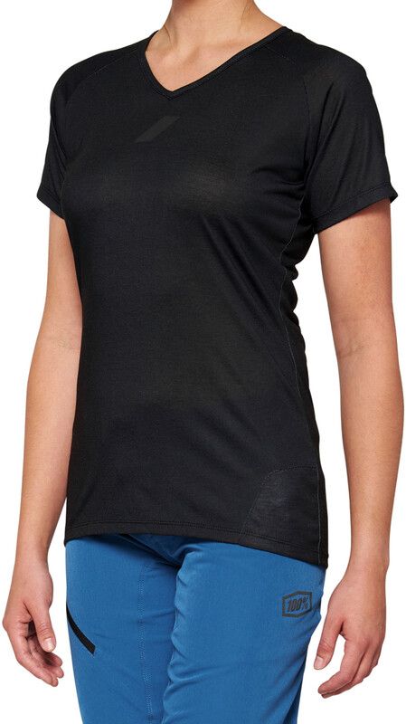 100% Airmatic Jersey met korte mouwen Dames, zwart - 0841269189606