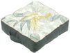 Stof Textile Vloerkussen Leaves - groen/wit - katoen - 45 x 45 x 10 cm