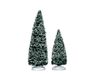 Lemax Snowy Juniper Tree - Medium & Small - Set Of 2