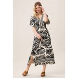 Miss Etam midi jurk zwart