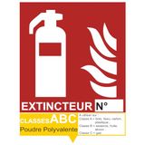 Ambiance Sticker bewegwijzering brandblusser gelamineerd waterdicht en uv-bestendig klasse ABC poeder veelzijdig - H20 x L 15 cm