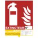 Ambiance Sticker bewegwijzering brandblusser gelamineerd waterdicht en uv-bestendig klasse ABC poeder veelzijdig - H20 x L 15 cm