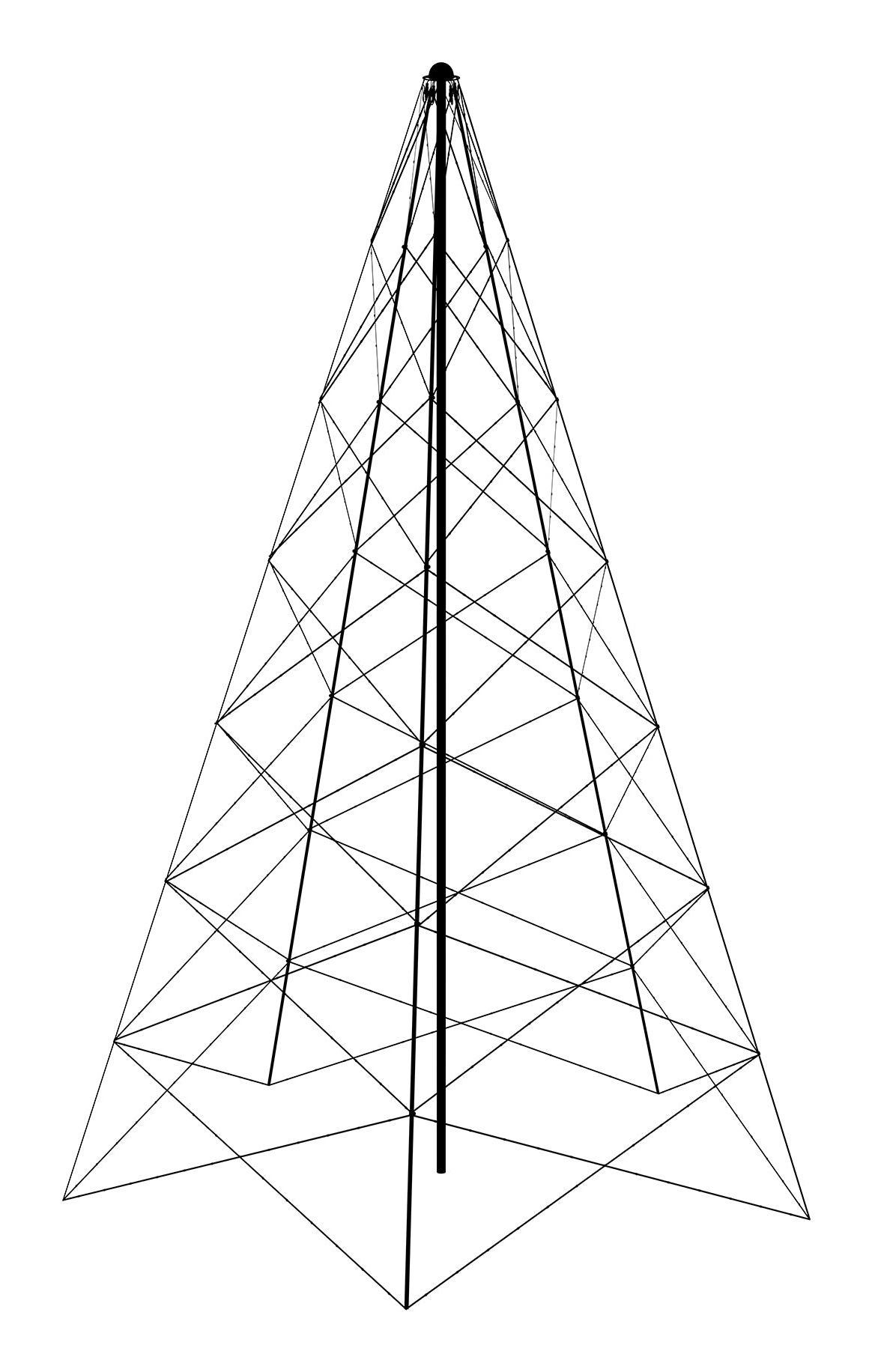 Hombli Smart LED Kerstboom Buiten & binnen - Zwart - 300cm - 600 LED Lampen