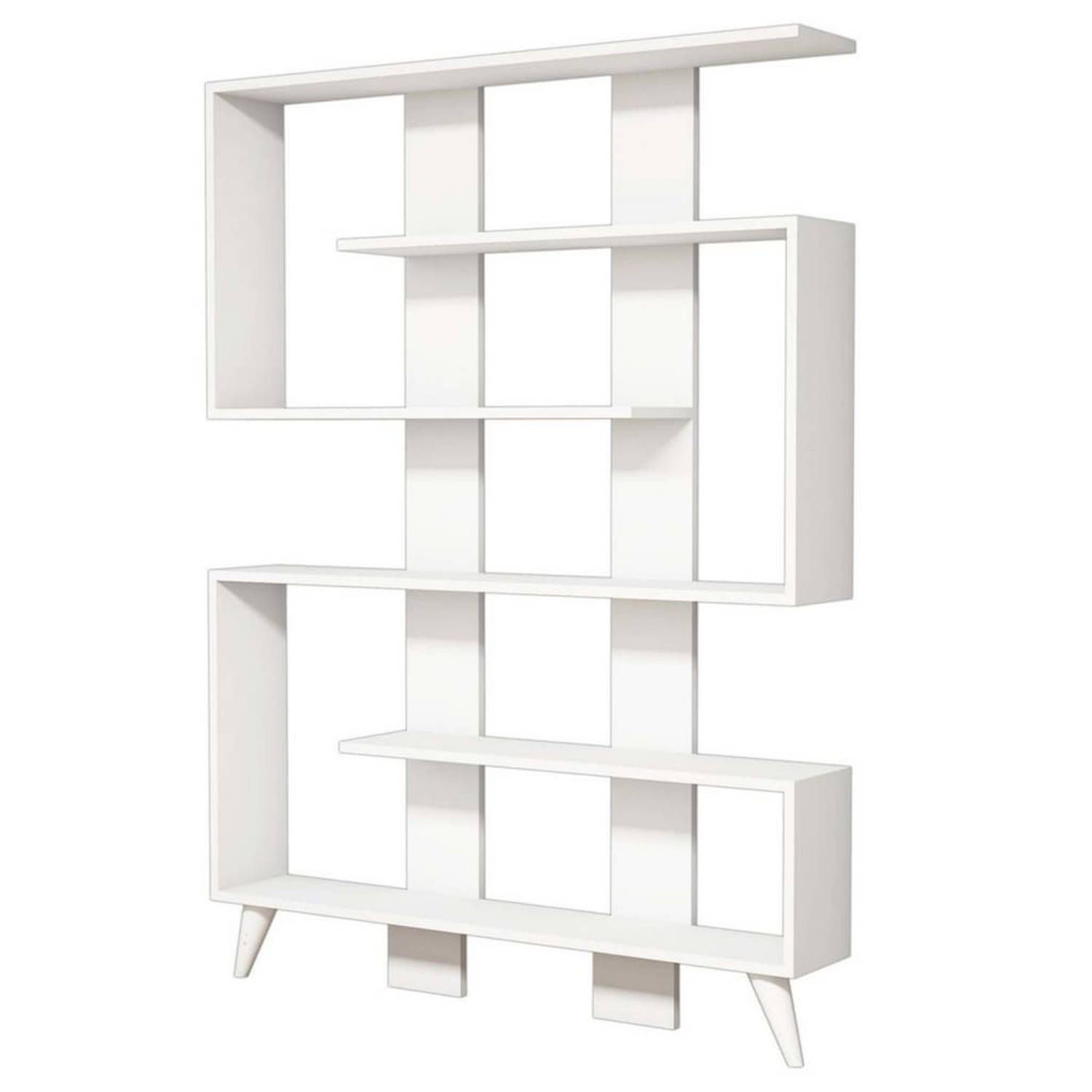 Homemania boekenkast jane 120x22x164 cm wit