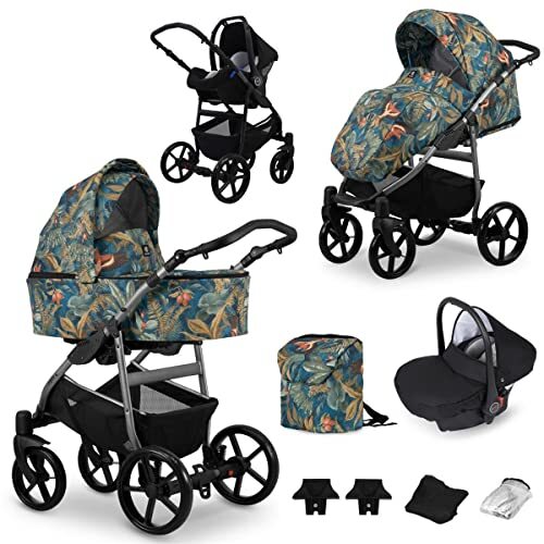 Lux4Kids Kinderwagen, 3-in-1 en Isofix 4-in-1 naar keuze Malta by Jungle S01 2-in-1 zonder babyzitje