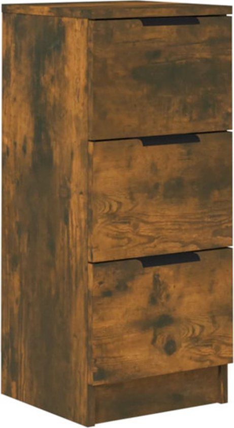 vidaXL Dressoir Gerookt Eiken 30x30x70 cm