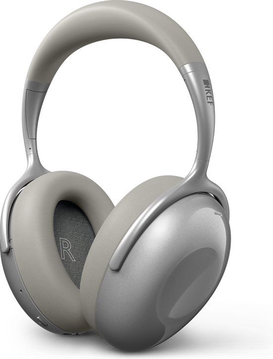 KEF Mu7 Draadloze hoofdtelefoons met Smart Active Noise Cancellation - zilver