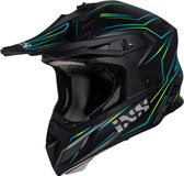 iXS iXS189FG 2.0 Mat Zwart Geel Crosshelm - Helm