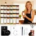 StarTech Kruidenpotten set - 24 stuks, 120 ml - Vierkante glazen containers - Luchtdicht met houten deksel - BPA-vrij - Met waterbestendige labels