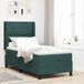 Maison Exclusive Lit à lattes avec sommier intégré, éclairage LED, couleur vert foncé, dimensions 80 x 200 cm, revêtement en velours