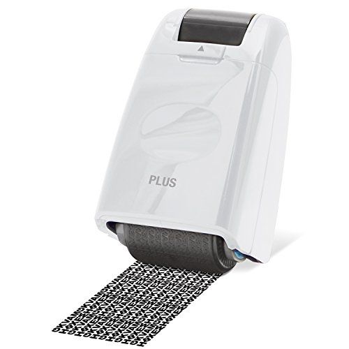 PLUS Japan, rolstempel, camouflage, wit, tekstzwart, identiteitsbescherming