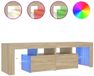vidaXL Tv-meubel met LED-verlichting, 140x36,5x40 cm, Sonoma eikenkleurig