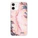 Evetane Beschermhoes compatibel met iPhone 12 Mini, zacht, siliconen, robuust, ultrarobuust, dun, transparant, marmer, bloemen, modieus motief