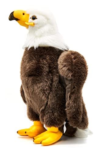 Uni-Toys Adelaar met witte kop - 32 cm (hoogte) - pluche adelaar - vogel - pluche