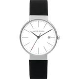 JACOB JENSEN TIMELESS NORDIC CLASSIC 183 Heren Polshorloge - Titanium Kast, Siliconen Band, Wit Wijzerplaat, Saffierglas, 3 ATM Waterdicht