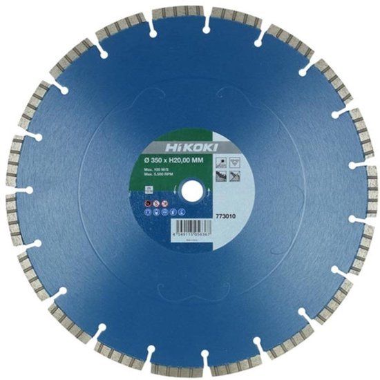 HiKOKI Diamant Zaagblad 300x25,4x10 Type Beton Standaard Laser 773009