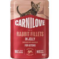 Carnilove Pouch Jelly Kitten - Konijn verrijkt met Goudsbloem - 24 x 85 g