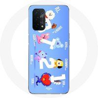 Maniacase Hoesje voor Oppo A74 BTS Bangtan Sonyeondan BT21 Van Tata Chimmy Cooky Rj Koya Shooky Et Mang