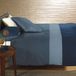 Caleffi Ensemble de literie, coton, bleu, lit deux personnes, 64970