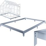 Gardebruk Stalen Fundering - Kweekkas 250x190x12cm Gegalvaniseerd - Grijs