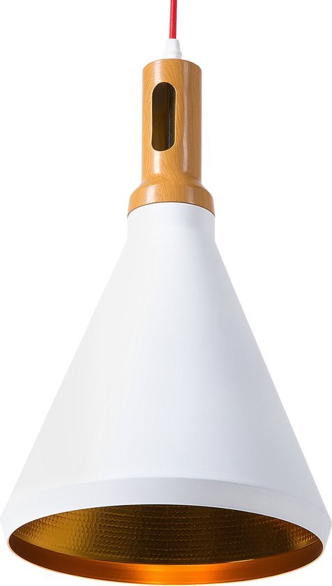 Beliani mackenzie - hanglamp-wit-aluminium