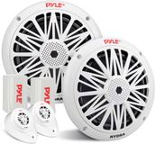 Pyle Marine Speakers - Waterdichte Dubbele 2-Weg Speakers - 200 Watt - Wit