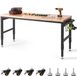 Établi Werkbank - Table de travail réglable - Dimensions 183 x 63,5 cm - Hauteur 71,1–100,3 cm - Capacité de charge 1361 kg - Plateau en bois - Avec prises électriques