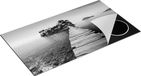 Chefcare Inductie Beschermer Pad op het Water naar een Grieks Eiland - Zwart Wit - 95x55 cm