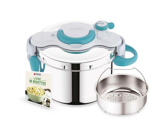 SEB ClipsoMinut' Easy+ - Snelkookpan - 6L - Blauw/RVS