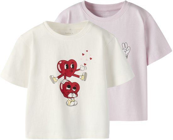 NAME IT - NMFBSWET 2P SS NREG TOP BOX - Meisjes - T-shirts