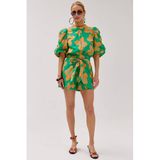 HARPER & YVE Green Floral Straight Regular Waist Casual Shorts