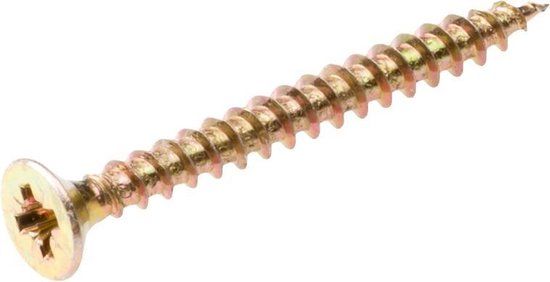 Intergard Spaanplaatschroeven geelverzinkt A-kwaliteit pozidrive 5.0x60mm