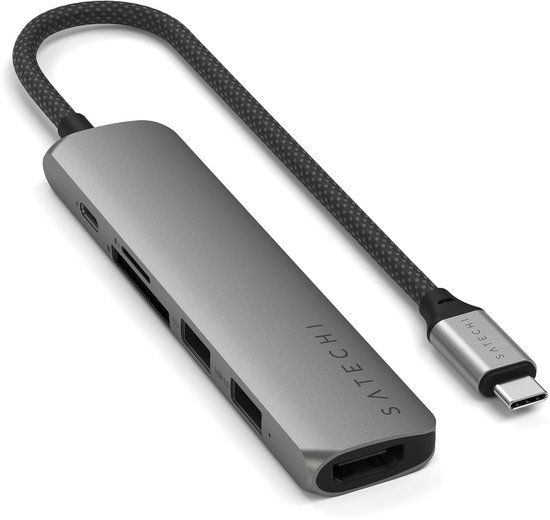 Satechi ST-P6SM interface hub USB Type-C 10000 Mbit/s Grijs
