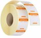 HENDI Herbruikbare voedselveiligheid dagstickers zaterdag oranje 25x25 mm met notitieruimte kleurgecodeerd 1000 per rol