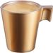 Luminarc Espresso kopjes - 1x - goud metallic - koffiekopjes van 80 ml - 6 x 5.5 cm - keramiek