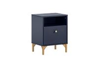 Schildmeyer Alfa 155474 Nachtkastje, nachtblauw/goudkleurig, 40,3 x 33 x 53,2 cm