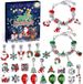 Adventskalender 2026 pour filles - Calendrier de Noël kit de bricolage bijoux pour filles - Set avec 24 breloques pour bracelets