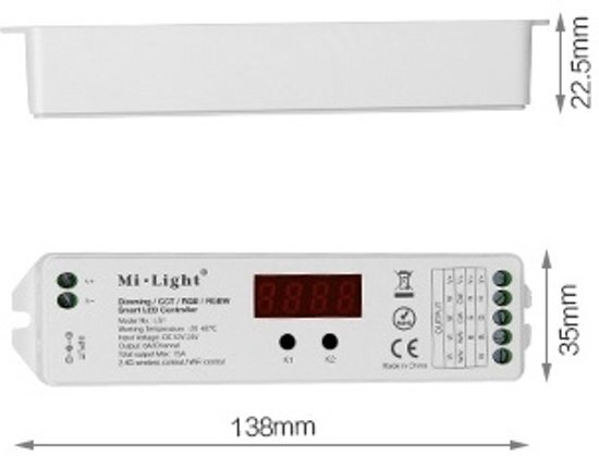 ABC-LED 99-Zone Smart Receiver 4-in-1 2.4GHz LED Ontvanger - LS1 Mi-light 2.0