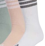Adidas 3 Stripes Cushioned Sportswear Crew Socks 3 Pack Blush Pink/White/Wonder Sage EU 40-42