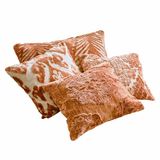 LOBERON Kussenhoes set van 4 Samirad roodbruin