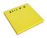 APLI 18337 — Gestanste kleverige notities IDEA 75 x 75 mm Pad van 75 vellen 3 verschillende kleuren fluorescerend