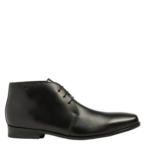 Van Lier leren veterschoenen - zwart